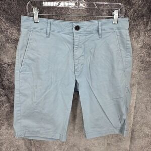 AG Adriano Goldshmied Chino Shorts Mens 31 Blue Golf Flat Front 10" Inseam